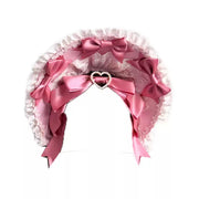 Dupioni Silk Cake Lolita Bonnet Set [MAID], Customizable
