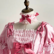 Dupioni Silk Cake Lolita Bonnet Set [MAID], Customizable