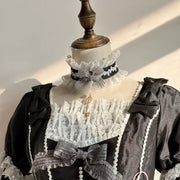 Dupioni Silk Cake Lolita Bonnet Set [MAID], Customizable