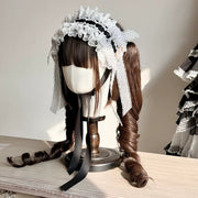 Dupioni Silk Cake Lolita Bonnet Set [MAID], Customizable