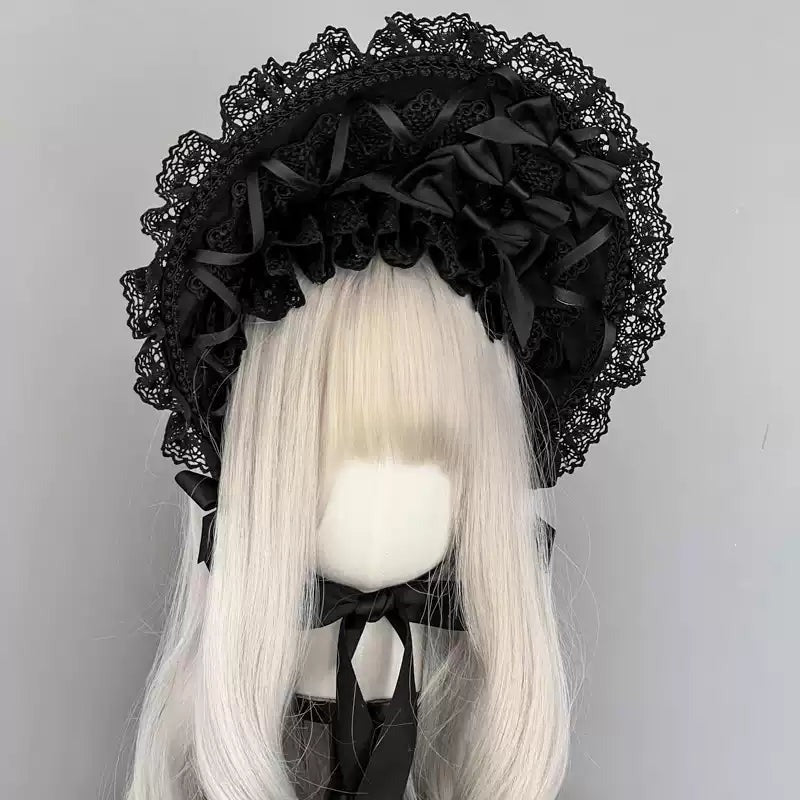 Gothic Lace Lolita Bonnet [MAID], Customizable