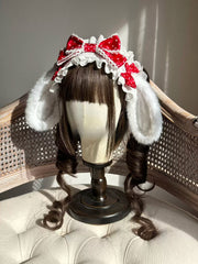 Droopy Bunny Ear Lolita Headband, Imported Ribbon