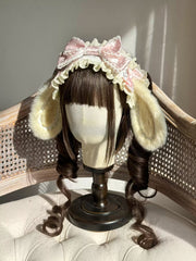 Droopy Bunny Ear Lolita Headband, Imported Ribbon