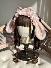 Droopy Bunny Ear Lolita Headband, Imported Ribbon