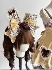 Cupcake Lolita Bow Bunny Ear Headband, Customizable