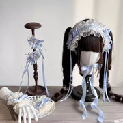 Satin Ballet Lolita Bow Hairband Set [MAID], Customizable