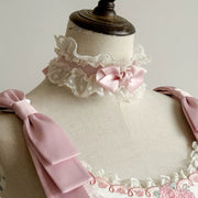 Satin Ballet Lolita Bow Hairband Set [MAID], Customizable