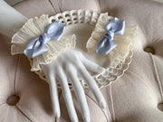 Satin Ballet Lolita Bow Hairband Set [MAID], Customizable
