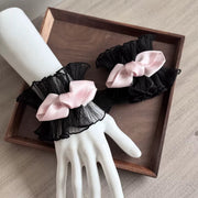 Satin Ballet Lolita Bow Hairband Set [MAID], Customizable