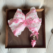 Polka Dot Bow Lolita KC Headband with Detachable Bunny Ears