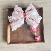 Polka Dot Bow Lolita KC Headband with Detachable Bunny Ears