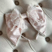 Pearl Lace Bow Lolita KC Headband, Customizable