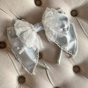 Pearl Lace Bow Lolita KC Headband, Customizable