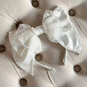 Pearl Lace Bow Lolita KC Headband, Customizable