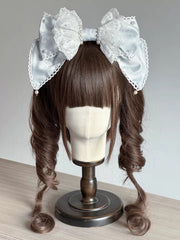 Pearl Lace Bow Lolita KC Headband, Customizable
