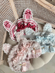 Plaid Bunny Ear Lolita Bonnet, 2-Way Wear