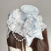 Lace Bow Lolita Mini Top Hat, Customizable