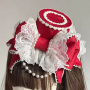 Lace Bow Lolita Mini Top Hat, Customizable