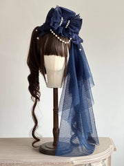 Lace Bow Lolita Mini Top Hat, Customizable