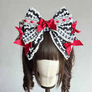 Strawberry Print Polka Dot Lolita Bonnet & KC Headband