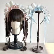 Mini Bunny Ear Polka Dot Lolita Headband, Customizable