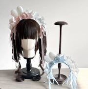 Mini Bunny Ear Polka Dot Lolita Headband, Customizable