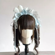 Mini Bunny Ear Polka Dot Lolita Headband, Customizable