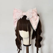 Sea of Dreams Lolita Bonnet Set – Pink & White, Customizable