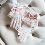 Sea of Dreams Lolita Bonnet Set – Pink & White, Customizable