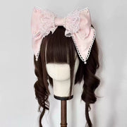 Sea of Dreams Lolita Bonnet Set – Pink & White, Customizable