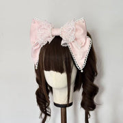 Sea of Dreams Lolita Bonnet Set – Pink & White, Customizable