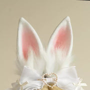 Plush Bunny Ear Lolita Headband — Multicolor