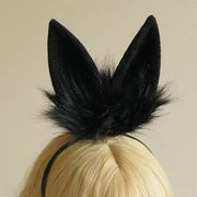 Plush Bunny Ear Lolita Headband — Multicolor