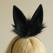 Plush Bunny Ear Lolita Headband — Multicolor