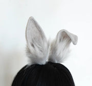 Plush Bunny Ear Lolita Headband — Multicolor