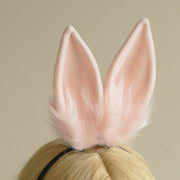 Plush Bunny Ear Lolita Headband — Multicolor