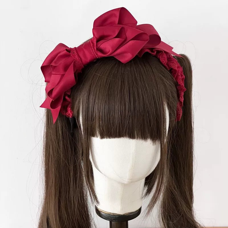 Basic Series Bow KC Lace Headband — Multicolor