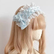 Mood Series Lace Bow Headband — Multicolor