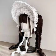Bridal Lace Bonnet (BNT) — Pure White