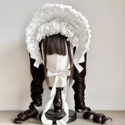 Bridal Lace Bonnet (BNT) — Pure White