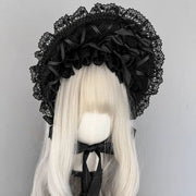 Bridal Lace Bonnet (BNT) — Pure White