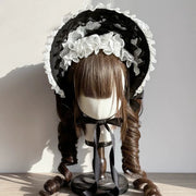 Bridal Lace Bonnet (BNT) — Pure White