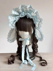 Cotton Bunny Ear Lolita Bonnet with Bow – Customizable