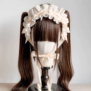 Cotton Heart Bow Headband — 5 Colors