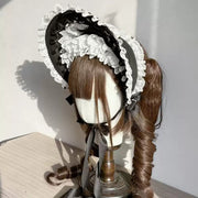 Velvet Cake Bonnet (BNT) — Black & White