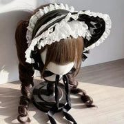 Velvet Cake Bonnet (BNT) — Black & White