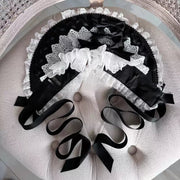 Velvet Cake Bonnet (BNT) — Black & White