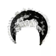Velvet Cake Bonnet (BNT) — Black & White