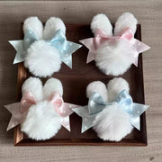 Plush Bunny-Ear Polka Dot Sleeves