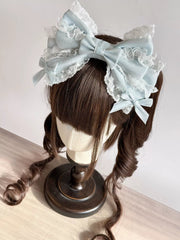 Christmas Bridal Lace Bow Lolita Bonnet Set – Clearance